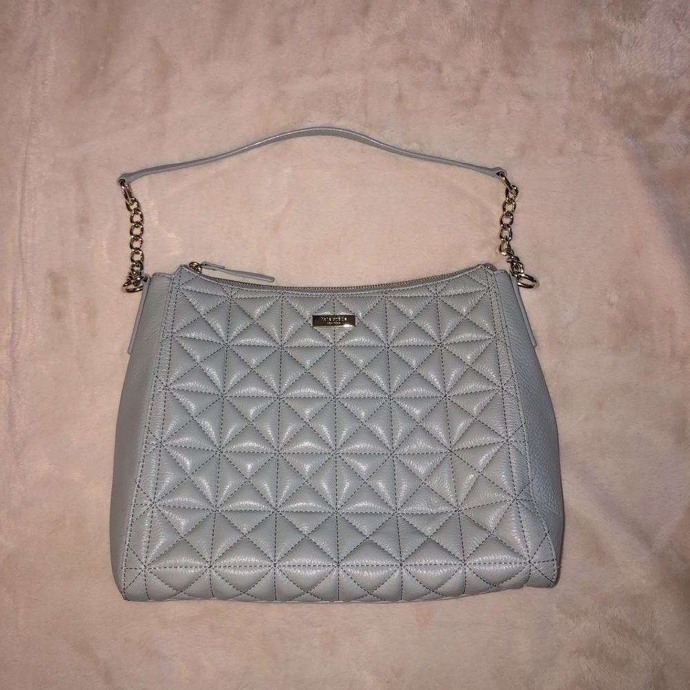 Kate Spade Bag - Aurelia Whitaker Place Quilted Grey Leather Bag